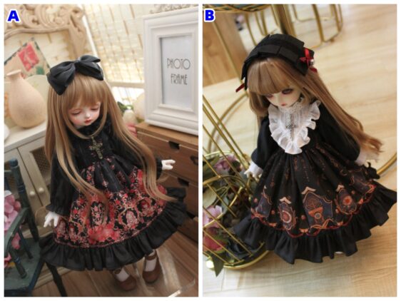 BJD Lolita Dress for 1/6 1/4 SD Dolls, BJD Outfit for Blythe/Yosd/MSD/SD
