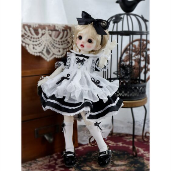 BJD Maid Dress – Cute Doll Maid Outfit for 1/3, 1/4, 1/6 Dolls