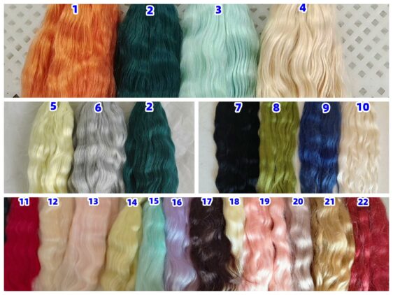 BJD Wig with Double Ponytail for 1/3, 1/4, 1/6 Dolls