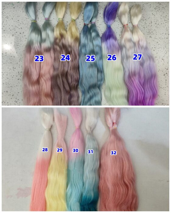BJD Wig with Double Ponytail for 1/3, 1/4, 1/6 Dolls