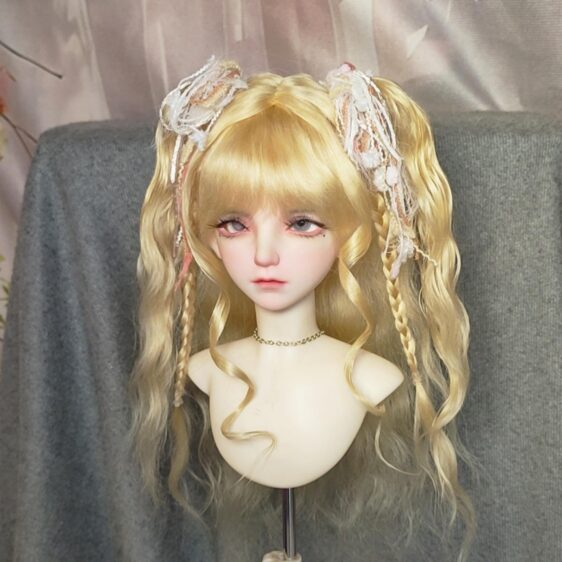 BJD Wig with Double Ponytail for 1/3, 1/4, 1/6 Dolls