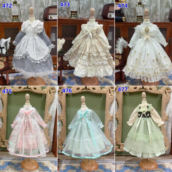 Blythe BJD Blue Doll Clothes 1/3 1/4 1/6 BJD Dress for Dolls Accessories - Image 2