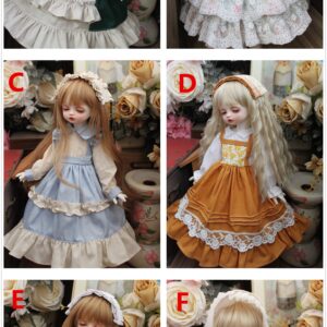 Kahverengi Saray Tarzı BJD Elbise - Zarif bebek kıyafeti 1/3, 1/4, 1/6 Bebekler