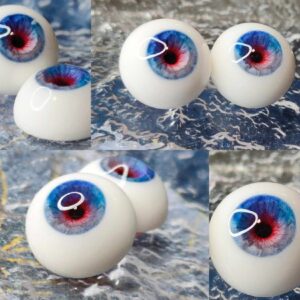 Custom Blue Resin Doll Eyes for BJD – Realistic Toy Eyes (8mm to 24mm)
