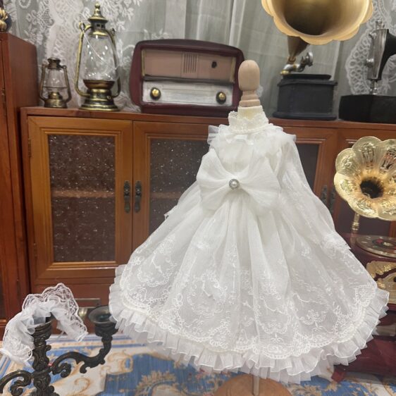 Elegant White Dress for 1/3 1/4 1/6 BJD & Blythe Dolls – Fashion Doll Clothing