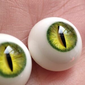 Gold Beast Custom Resin BJD Doll Eyes – Handmade Realistic 3D Eyes