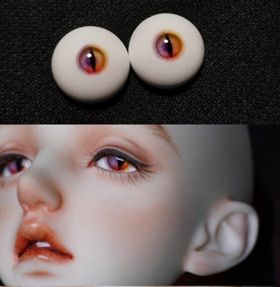 Handmade Beast Devil Pupil Resin Eyes for BJD Dolls – Customizable