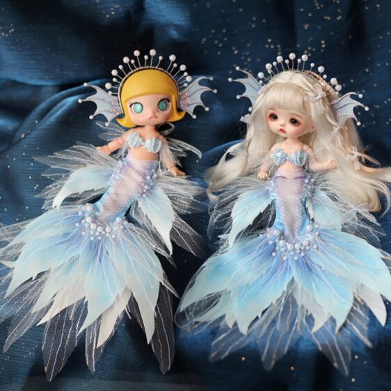 Handmade BJD Mermaid Dress – Stunning Doll Outfit with Tail