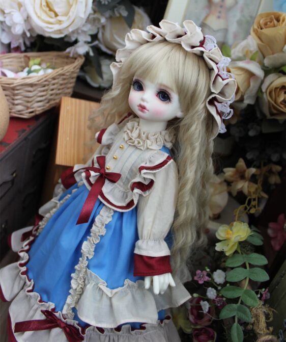 Lolita Dress for BJD, Blythe & SD Dolls – Cotton Outfit for 1/6, 1/4, 1/3, MSD, YoSD
