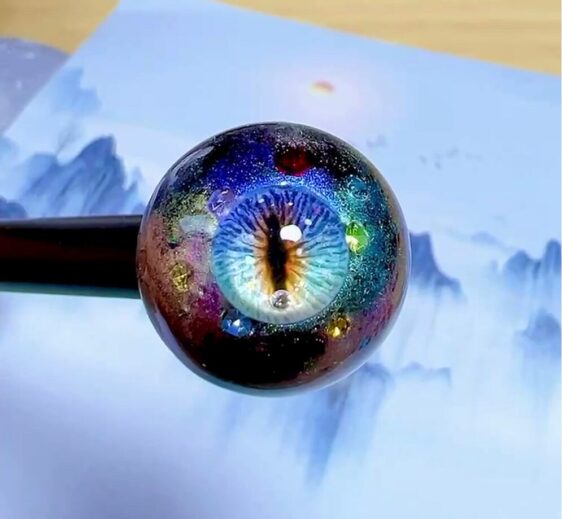 Metallic BJD Resin Eyes - Customizable Iris Color for Dolls, 8mm to 24mm