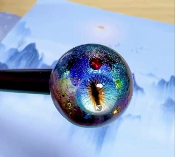 Metallic BJD Resin Eyes - Customizable Iris Color for Dolls, 8mm to 24mm