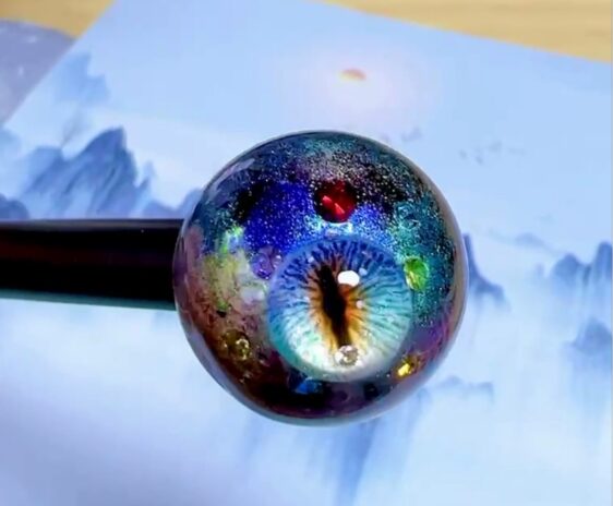 Metallic BJD Resin Eyes - Customizable Iris Color for Dolls, 8mm to 24mm