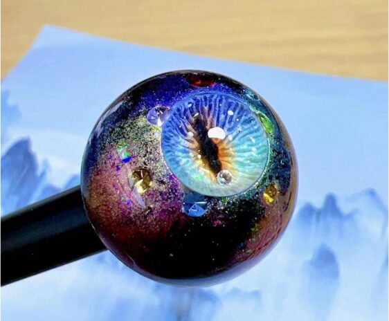 Metallic BJD Resin Eyes - Customizable Iris Color for Dolls, 8mm to 24mm