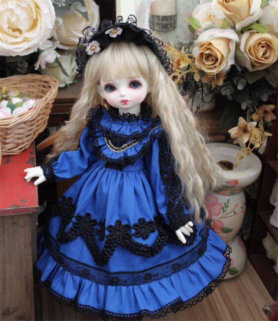 Pink BJD Dress Full Set – Elegant Doll Outfit for 1/3, 1/4, 1/6 Dolls
