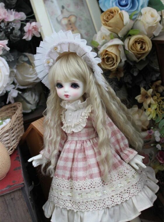 Pink Doll Dress for BJD, Blythe & SD Dolls – 1/6, 1/4, 1/3, MSD Outfit