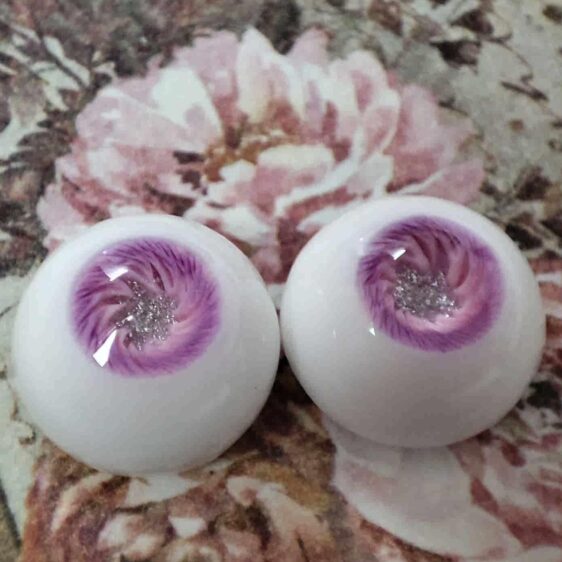 Pink Flower BJD Doll Eyes – Realistic Resin Toy Eyes for 1/3, 1/4, 1/6 Dolls