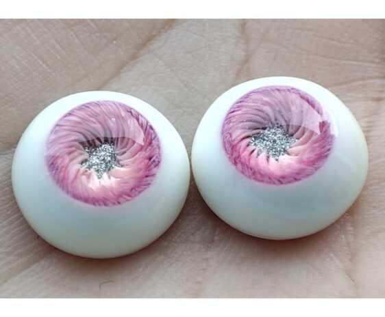 Pink Flower BJD Doll Eyes – Realistic Resin Toy Eyes for 1/3, 1/4, 1/6 Dolls