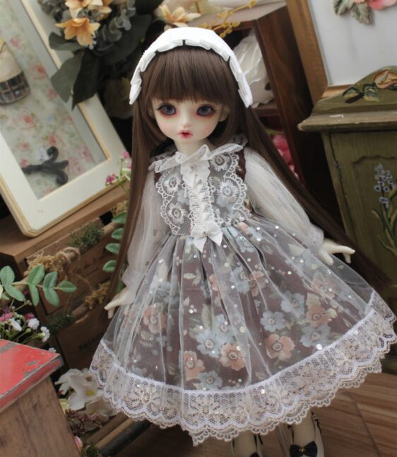 Pink Flower Style Lolita BJD Dress – 1/3, 1/4, 1/6 BJD, Blythe Doll Clothes