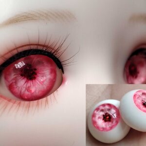 Pink Realistic BJD Resin Eyes for Ball Jointed Dolls (10mm-22mm)