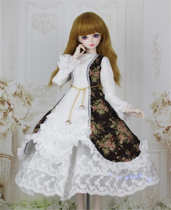 Princess Dress for 1/3 & 1/4 BJD Dolls | Fashion Skirt & Accessories