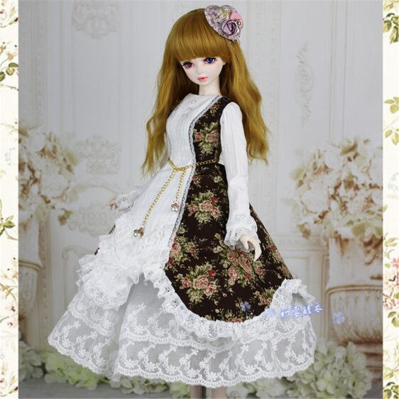 Princess Dress for 1/3 & 1/4 BJD Dolls | Fashion Skirt & Accessories