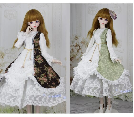 Princess Dress for 1/3 & 1/4 BJD Dolls | Fashion Skirt & Accessories