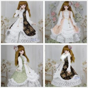 Princess Dress for 1/3 & 1/4 بي جي ڊي گولي | Fashion Skirt & Accessories