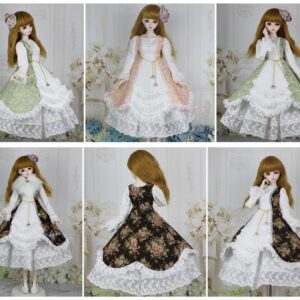 Princess Dress for 1/3 & 1/4 بي جي ڊي گولي | Fashion Skirt & Accessories
