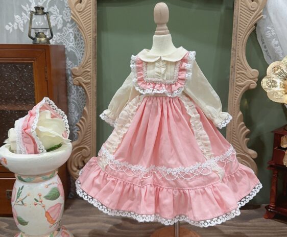 Princess Lolita Dress with Hairband for 1/3, 1/4, 1/6 BJD Dolls