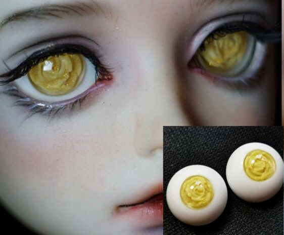 Purple Flower BJD Eyes – Resin Safety Eyes for Dolls (10mm to 24mm)