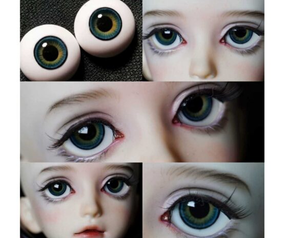 Realistic BJD Doll Eyes (10mm-22mm) Resin Safety Eyes for 1/3, 1/4, 1/6 Dolls