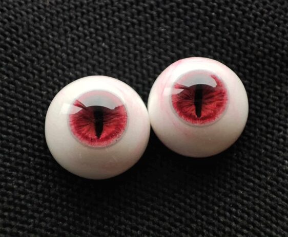 Red Beast Pupil Bloodshot Resin Eyes – BJD Doll Eyes (8mm-24mm)