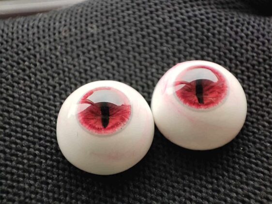 Red Beast Pupil Bloodshot Resin Eyes – BJD Doll Eyes (8mm-24mm)