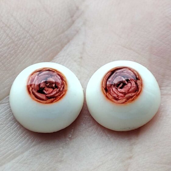 Red Flower Realistic Resin BJD Eyes for 1/3, 1/4, 1/6 Art Dolls