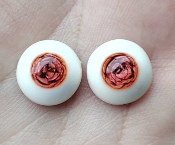 Red Flower Realistic Resin BJD Eyes for 1/3, 1/4, 1/6 Art Dolls