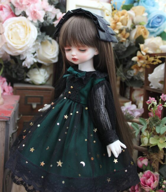 Royal Court BJD Dress & Headband Set for 1/3, 1/4, 1/6 BJD, MSD, MDD, Blythe Dolls
