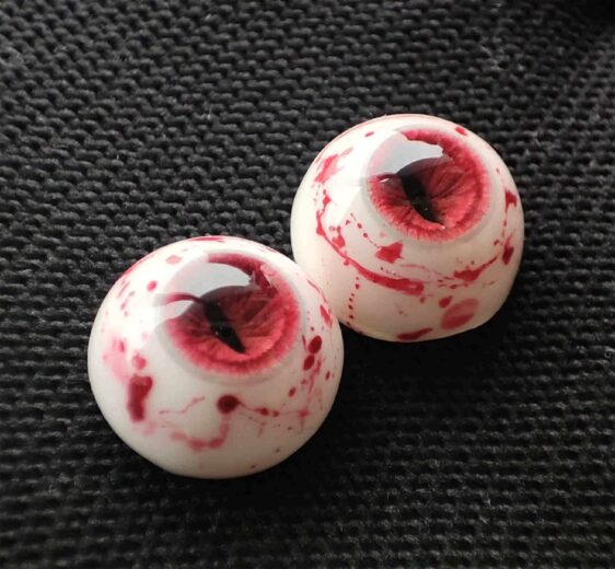 Scarlet Moon Red Beast Pupil Eyes – Bloodstain Resin Doll Eyes for BJD