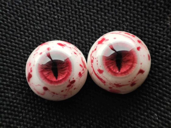 Scarlet Moon Red Beast Pupil Eyes – Bloodstain Resin Doll Eyes for BJD