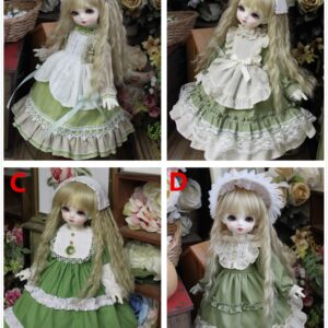 SD Doll Dress & Headband Set – BJD, بليث, and MSD Doll Outfit for 1/6, 1/4, 1/3 دمى