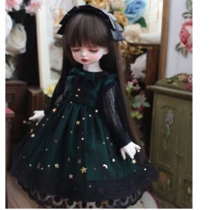Starry Sky BJD Dress & Headband Set for 1/3, 1/4, 1/6 BJD, إم إس دي, MDD, دمى بليث