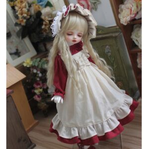 Vintage BJD Palace Dress & Headband Set for 1/3, 1/4, 1/6 BJD, إم إس دي, MDD, دمى بليث