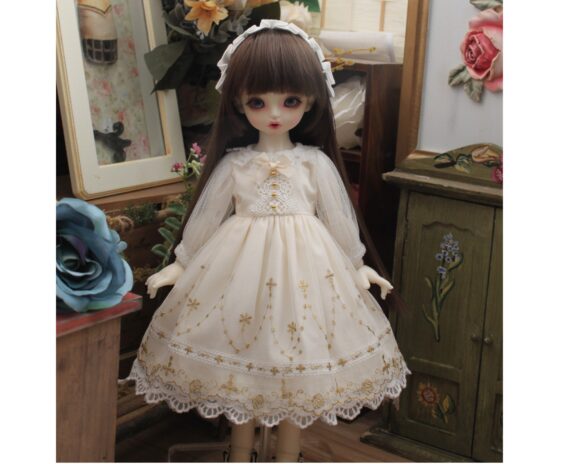 Vintage Fashion Doll Clothes & Headband for 1/6, 1/4, 1/3 BJD Dolls