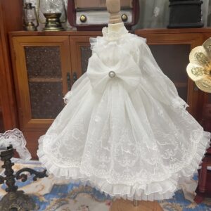 White Princess BJD Dress for 1/3, 1/4, ndi 1/6 Blythe zidole