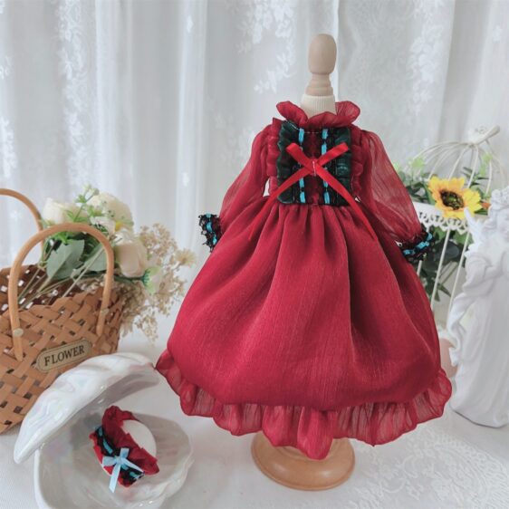 Sweet Floral BJD Dress – Fits 1/6, 1/4, 1/3 MSD, SD Blythe Dolls - Image 2