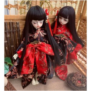 Mga sinina nga BJD Hapon nga Kimono alang sa 1/6 Yosd 1/4 Msd 1/3 SD Blythes