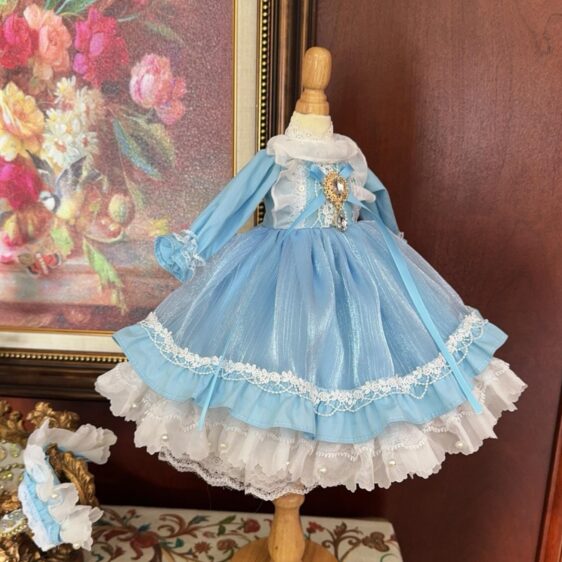 for 1/3 1/4 1/6 & Blythe Retro Lolita BJD Dress Set with Headwear - Image 5