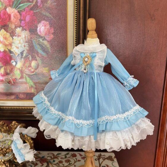 for 1/3 1/4 1/6 & Blythe Retro Lolita BJD Dress Set with Headwear