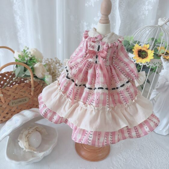Sweet Pink Plaid BJD Skirt – Fits 1/6, 1/4, 1/3 MSD, SD Blythe Dolls - Image 2