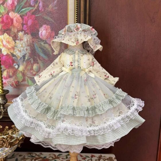 Princess Lolita BJD Dress Set with Headwear for 1/3 1/4 1/6 Dolls & Blythe - 图片 8