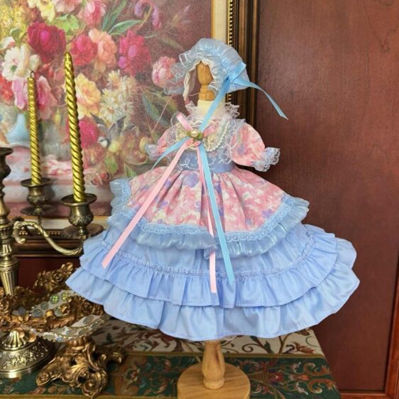 Princess Lolita BJD Dress Set with Headwear for 1/3 1/4 1/6 Dolls & Blythe - 图片 6